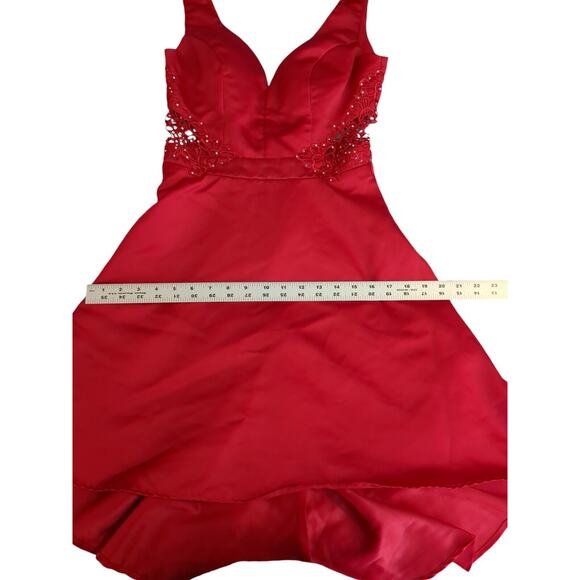 CITY Vibe Womens Red Sleeveless Hi-Lo Party Dress 1 - Picture 8 of 13